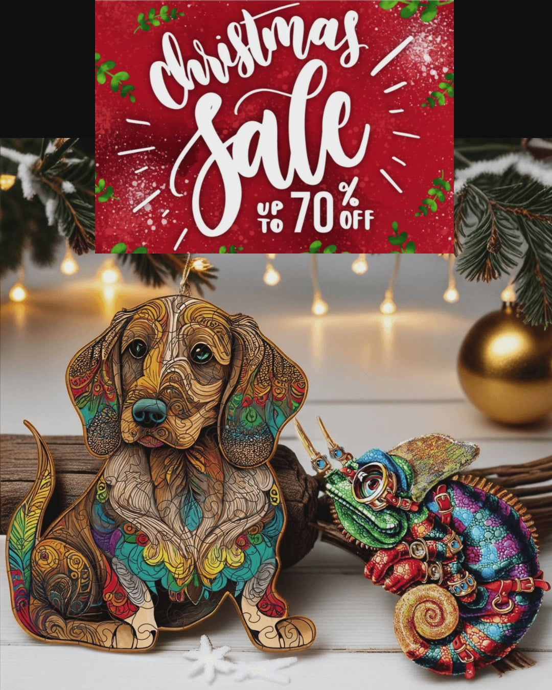 Christmas Sale 2 💝Kaufe 2+1 gratis- Tier Holzpuzzle für Erwachsene Kinder A3 DIY Weihnachtsgeschenk